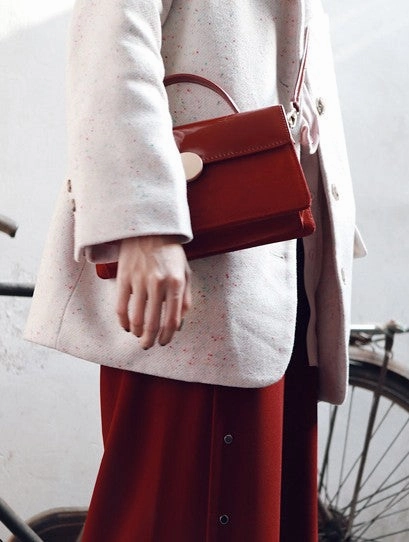 Cute Leather Red Womens Handbag Crossbody Bag Purse Shoulder Bag for Women