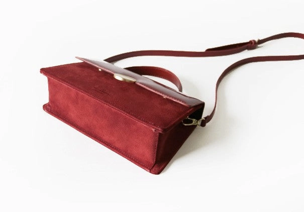 Cute Leather Red Womens Handbag Crossbody Bag Purse Shoulder Bag for Women