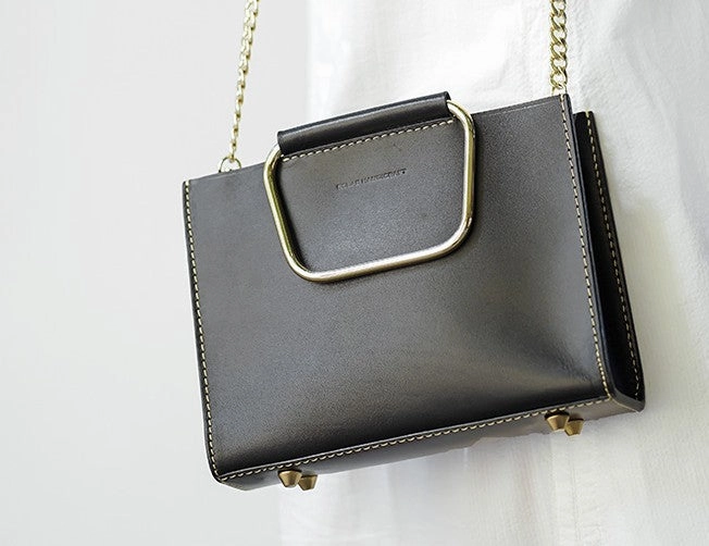 Cute Leather Red Womens Mini Chain Purse Handbag Chain Shoulder Bags for Women