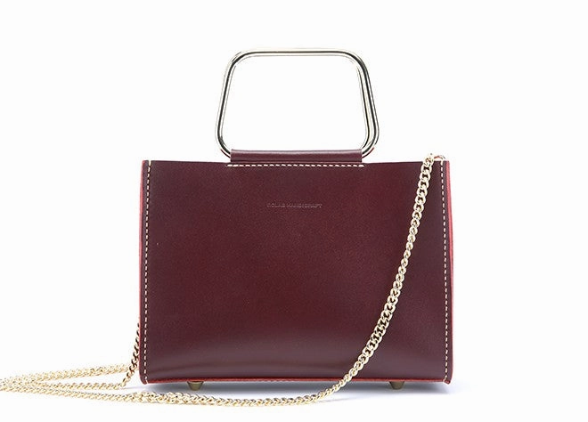Cute Leather Red Womens Mini Chain Purse Handbag Chain Shoulder Bags for Women