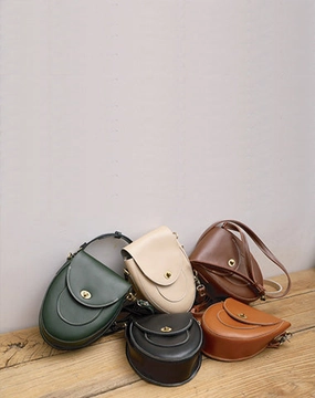 Cute LEATHER Saddle Side Bag WOMEN SHOULDER BAG Crossbody Saddle Purse FOR WOMEN