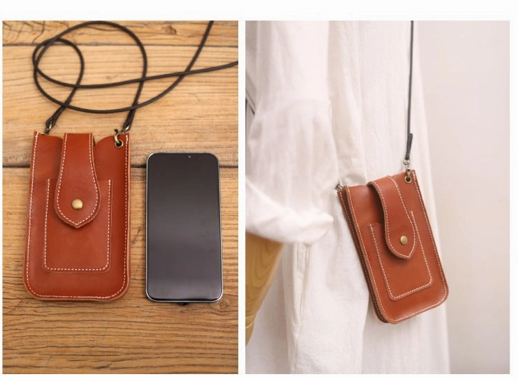 Cute LEATHER Slim Side Bags Pouch Phone WOMEN SHOULDER BAG Phone Crossbody Pouch FOR WOMEN