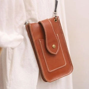Cute LEATHER Slim Side Bags Pouch Phone WOMEN SHOULDER BAG Phone Crossbody Pouch FOR WOMEN