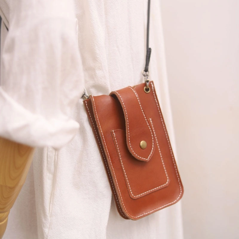Cute LEATHER Slim Side Bags Pouch Phone WOMEN SHOULDER BAG Phone Crossbody Pouch FOR WOMEN