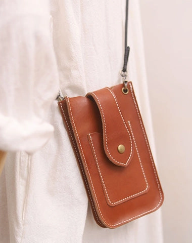 Cute LEATHER Slim Side Bags Pouch Phone WOMEN SHOULDER BAG Phone Crossbody Pouch FOR WOMEN