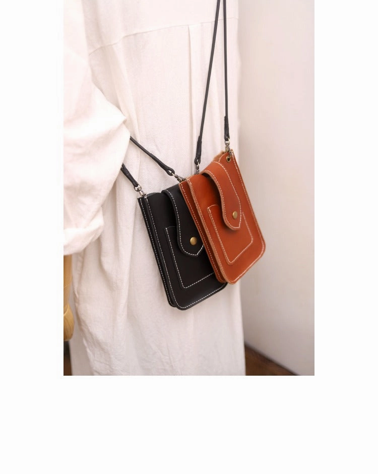 Cute LEATHER Slim Side Bags Pouch Phone WOMEN SHOULDER BAG Phone Crossbody Pouch FOR WOMEN