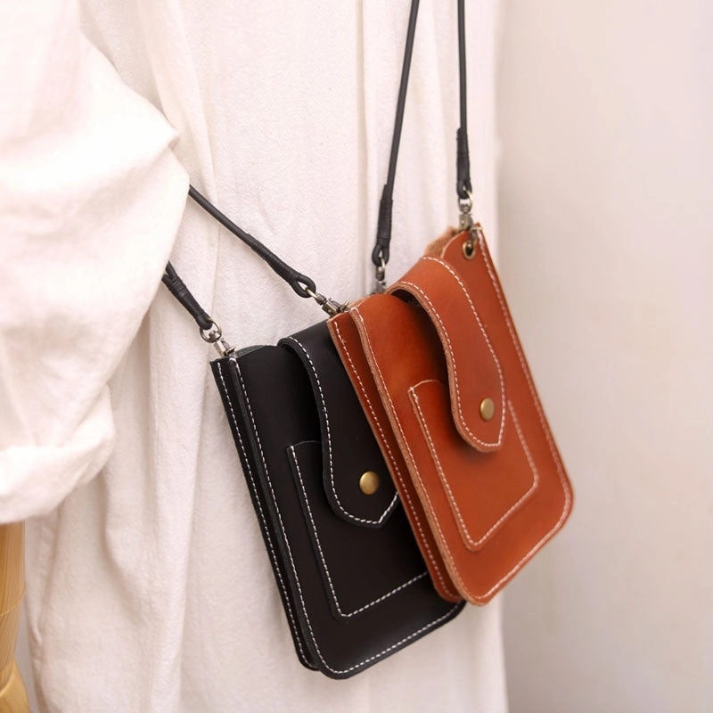 Cute LEATHER Slim Side Bags Pouch Phone WOMEN SHOULDER BAG Phone Crossbody Pouch FOR WOMEN