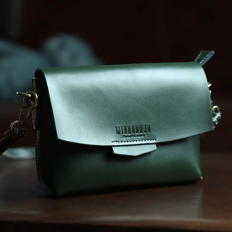 Cute LEATHER Small Side Bag Brown WOMEN SHOULDER BAG Small Handmade Crossbody Purse FOR WOMEN