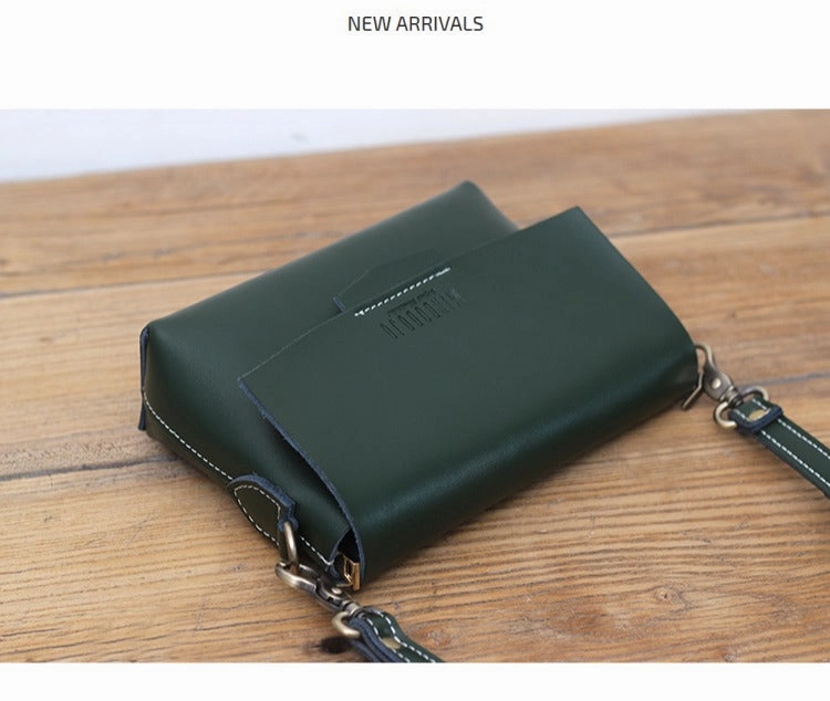 Cute LEATHER Small Side Bag Brown WOMEN SHOULDER BAG Small Handmade Crossbody Purse FOR WOMEN