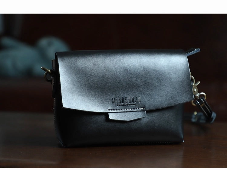 Cute LEATHER Small Side Bag Brown WOMEN SHOULDER BAG Small Handmade Crossbody Purse FOR WOMEN