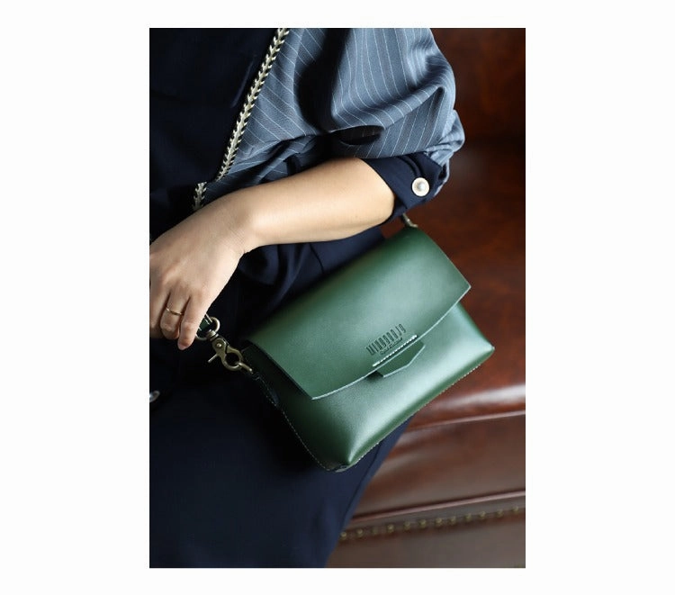 Cute LEATHER Small Side Bag Brown WOMEN SHOULDER BAG Small Handmade Crossbody Purse FOR WOMEN