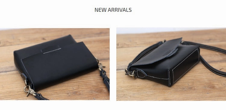 Cute LEATHER Small Side Bag Brown WOMEN SHOULDER BAG Small Handmade Crossbody Purse FOR WOMEN