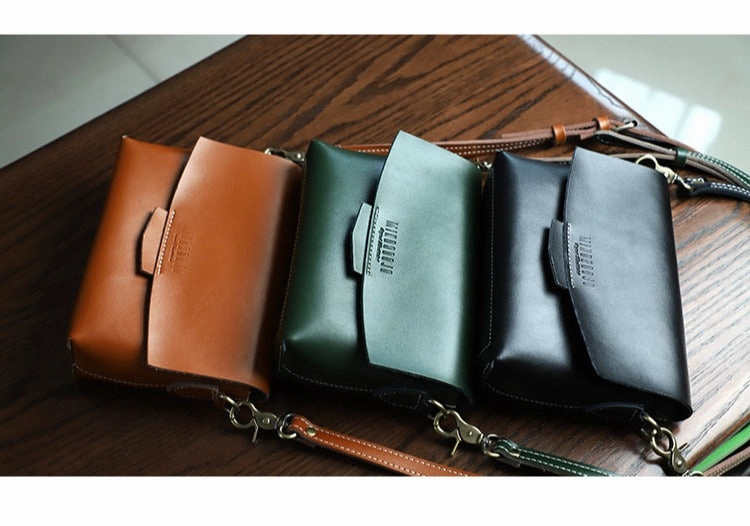 Cute LEATHER Small Side Bag Brown WOMEN SHOULDER BAG Small Handmade Crossbody Purse FOR WOMEN
