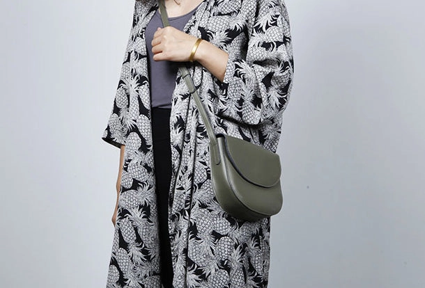 Cute Leather Women Round Crossbody Bag Shoulder Bag Purse for Women