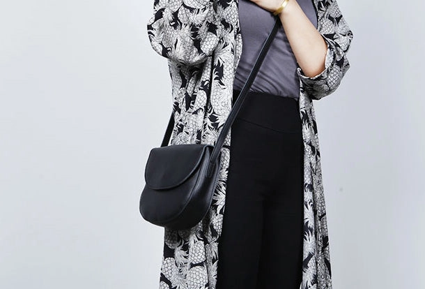 Cute Leather Women Round Crossbody Bag Shoulder Bag Purse for Women