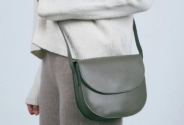 Cute Leather Women Round Crossbody Bag Shoulder Bag Purse for Women