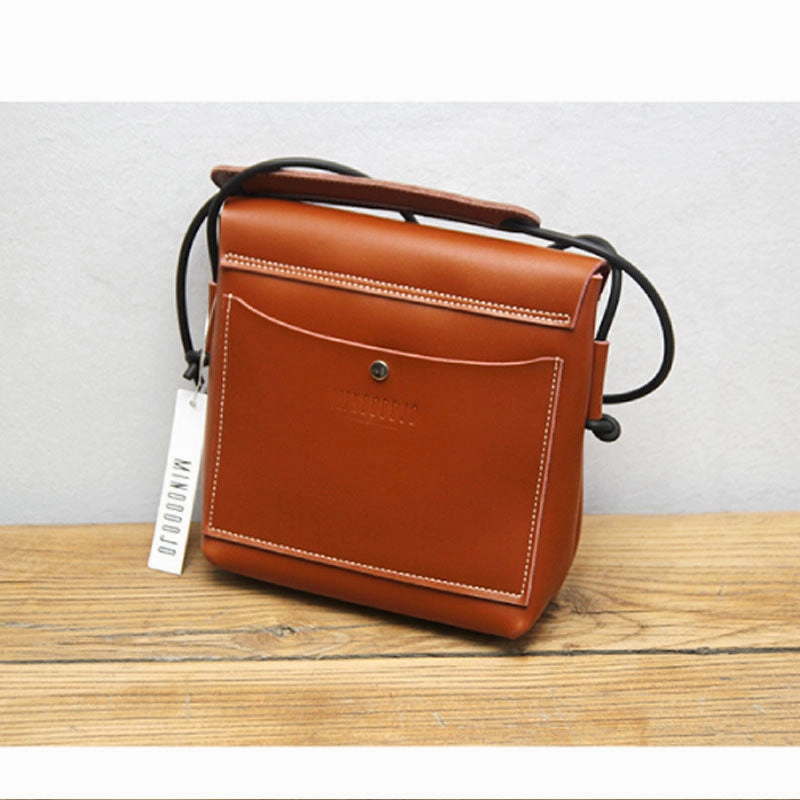 Cute LEATHER WOMEN SHOULDER BAG Contrast Color Crossbody Purses FOR WOMEN