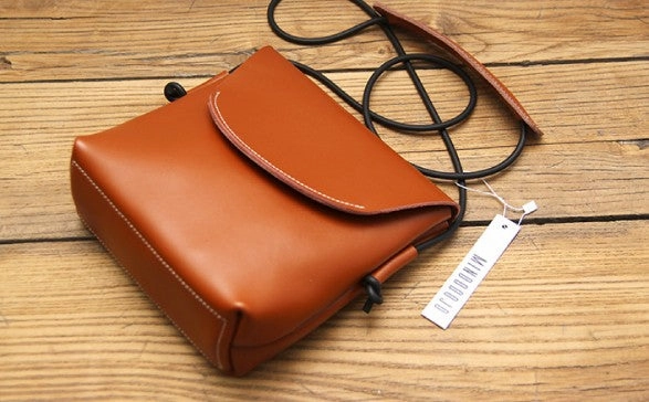 Cute LEATHER WOMEN SHOULDER BAG Contrast Color Crossbody Purses FOR WOMEN