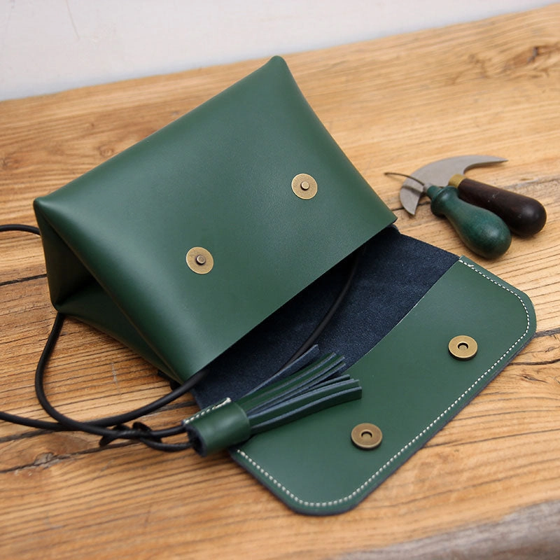 Cute LEATHER WOMEN Triangular SHOULDER BAG Stylish Crossbody Purse FOR WOMEN