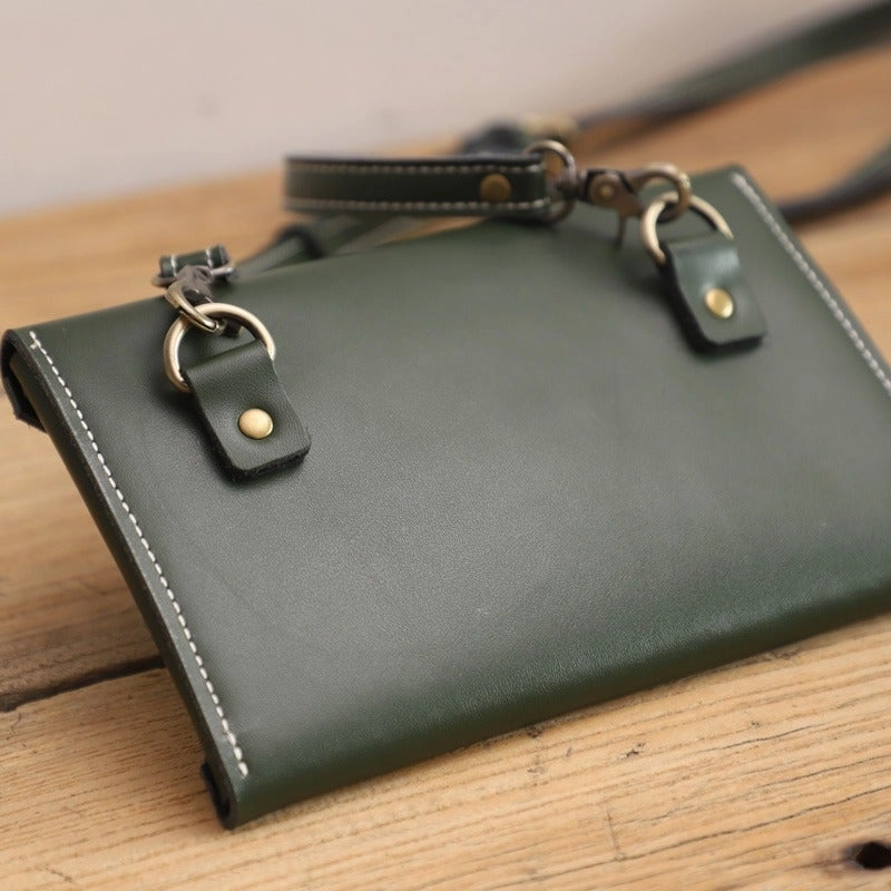 Cute Wine LEATHER Envelope WOMEN SHOULDER BAG Handmade Slim Envelope Crossbody Purse FOR WOMEN