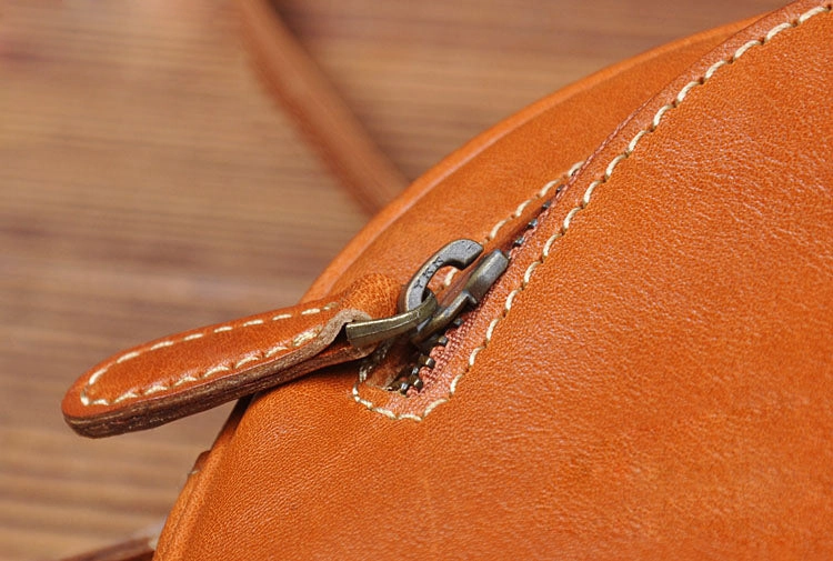 Cute Womens Small Black Leather Round Crossbody Purse Vintage Round Black Shoulder Bag for Women
