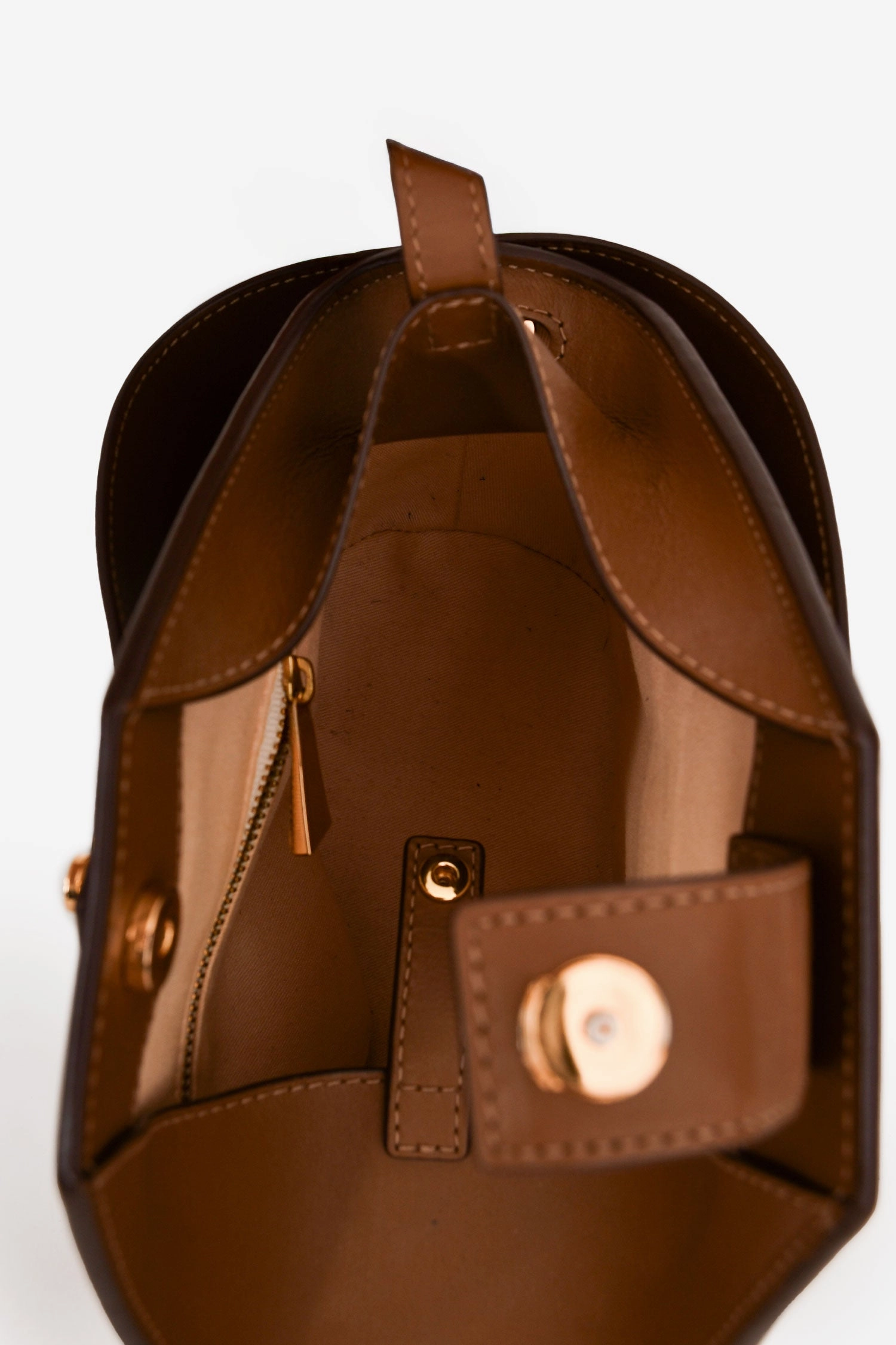 Danse Lente Brown Leather Johnny Bucket Bag