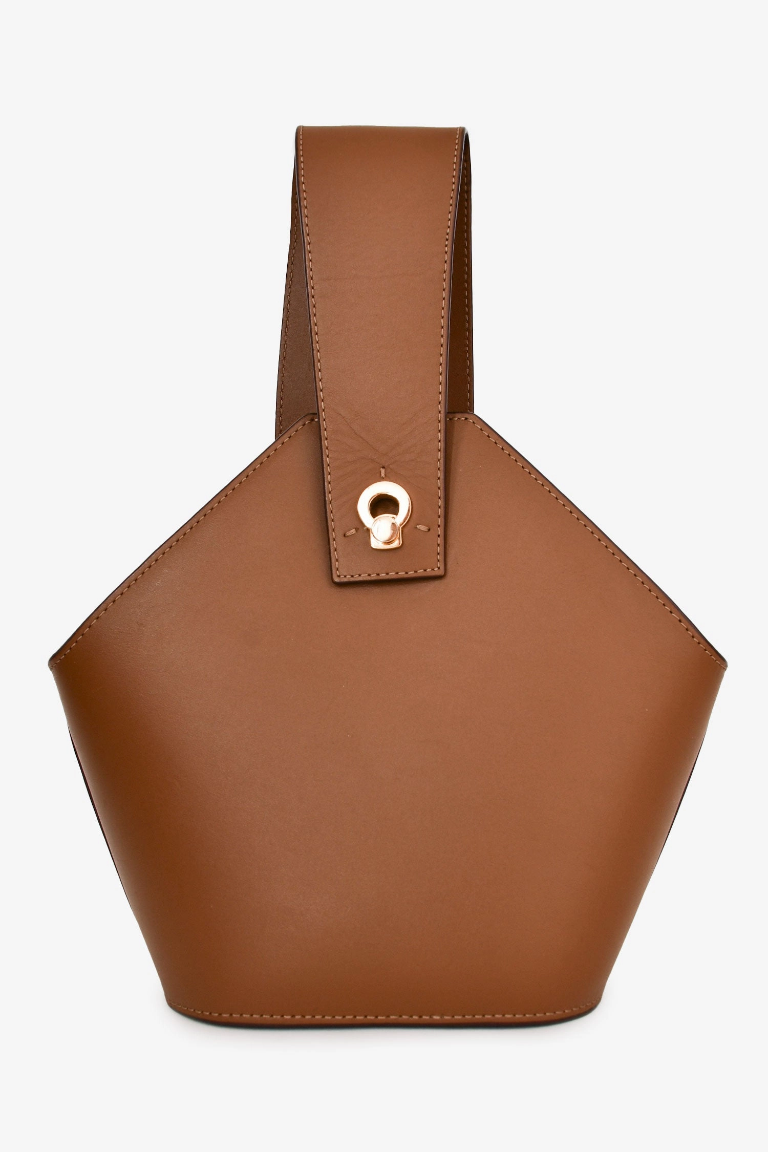 Danse Lente Brown Leather Johnny Bucket Bag