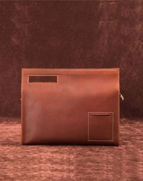 Dark Brown and Brown MENS LEATHER SLIM CLUTCH ENVELOPE BAG CLUTCH BAG FOR MEN