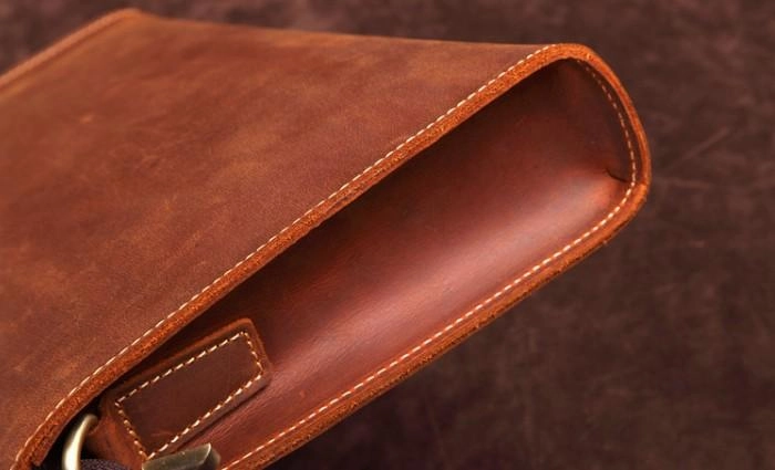 Dark Brown and Brown MENS LEATHER SLIM CLUTCH ENVELOPE BAG CLUTCH BAG FOR MEN