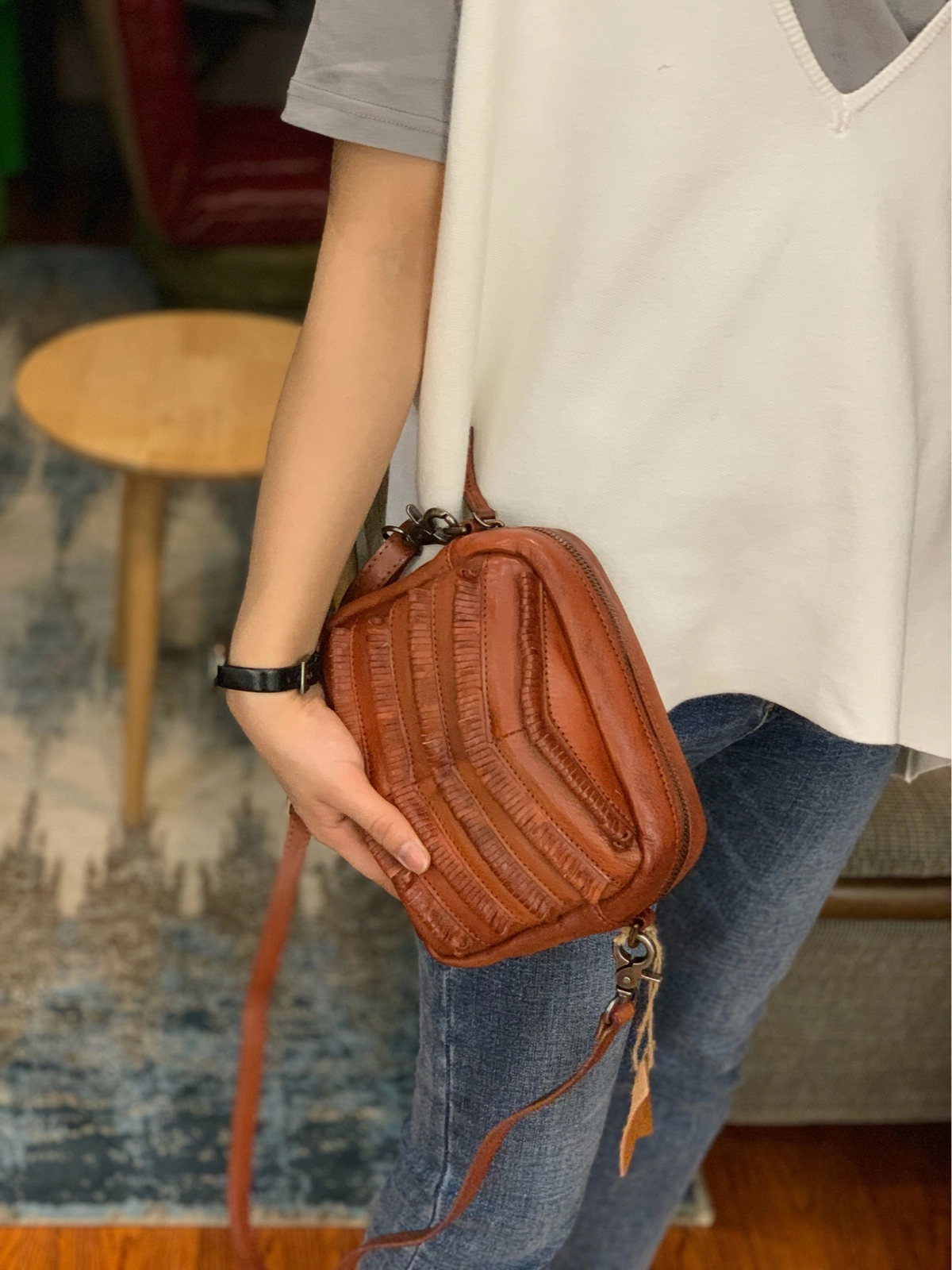 Dark Green Women's Small Side Bag Satchel Brown Vintage Shoulder Bag Square Crossbody Bag for Ladies