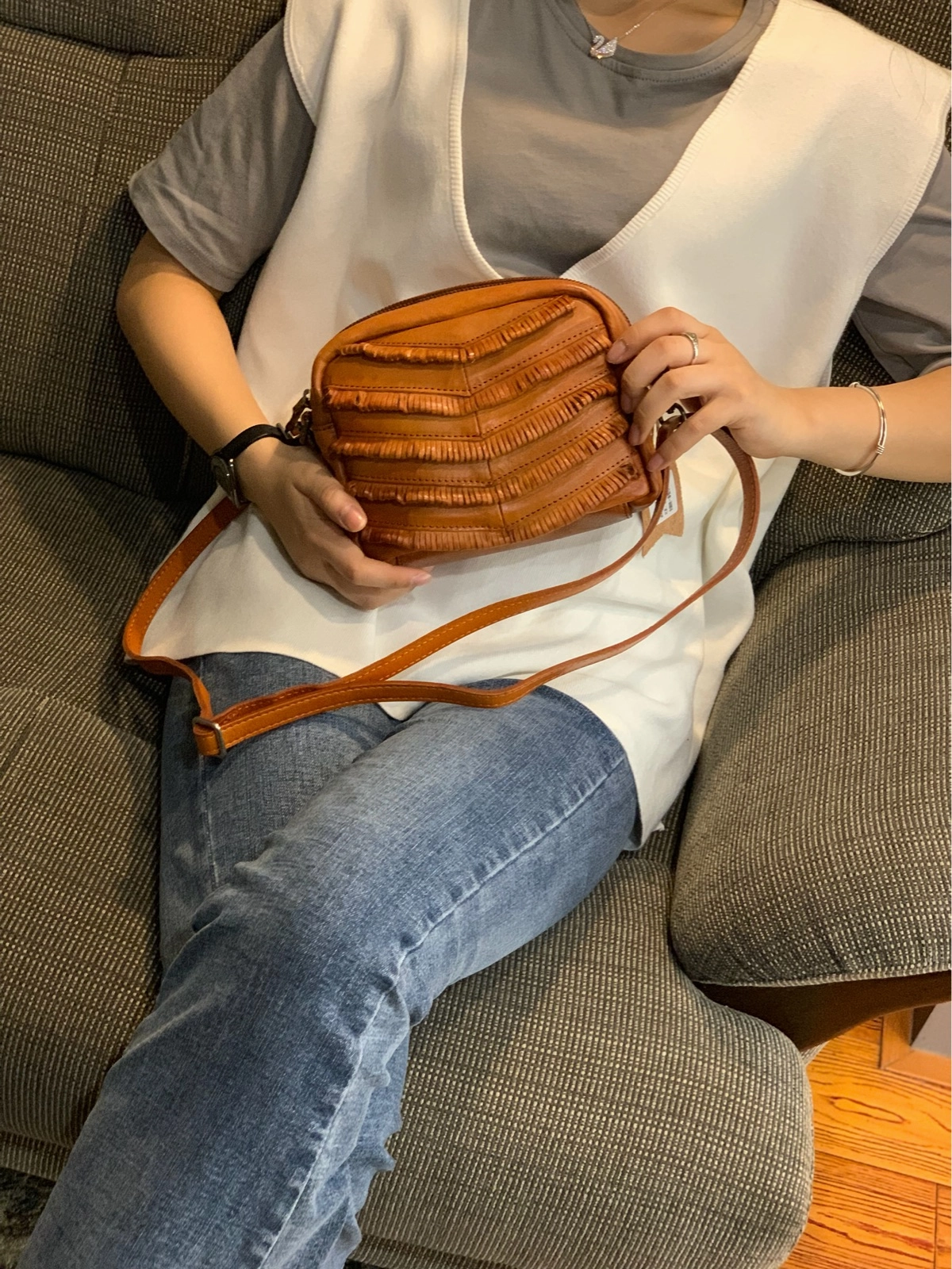 Dark Green Women's Small Side Bag Satchel Brown Vintage Shoulder Bag Square Crossbody Bag for Ladies