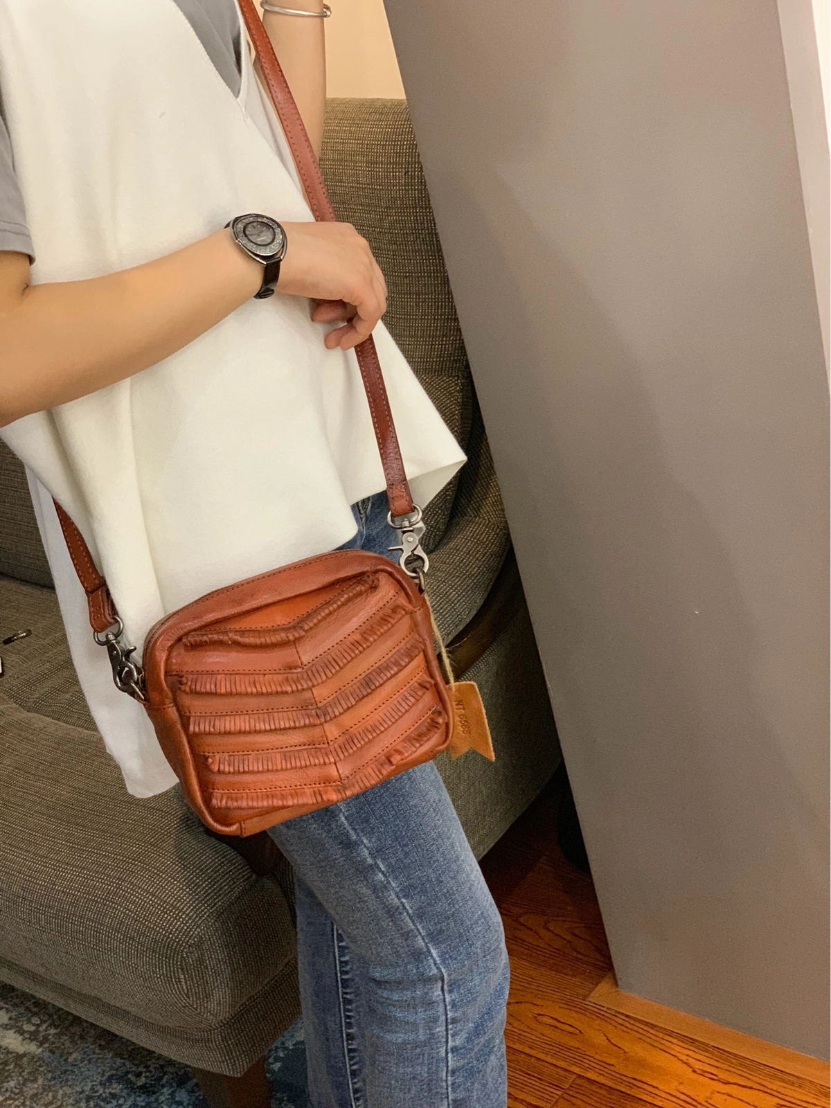 Dark Green Women's Small Side Bag Satchel Brown Vintage Shoulder Bag Square Crossbody Bag for Ladies