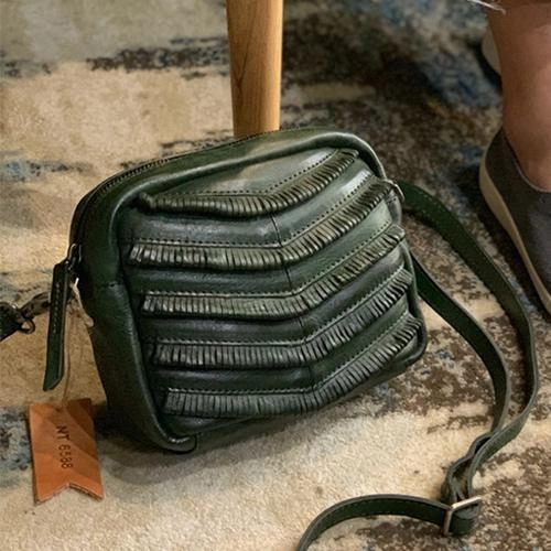 Dark Green Women's Small Side Bag Satchel Brown Vintage Shoulder Bag Square Crossbody Bag for Ladies