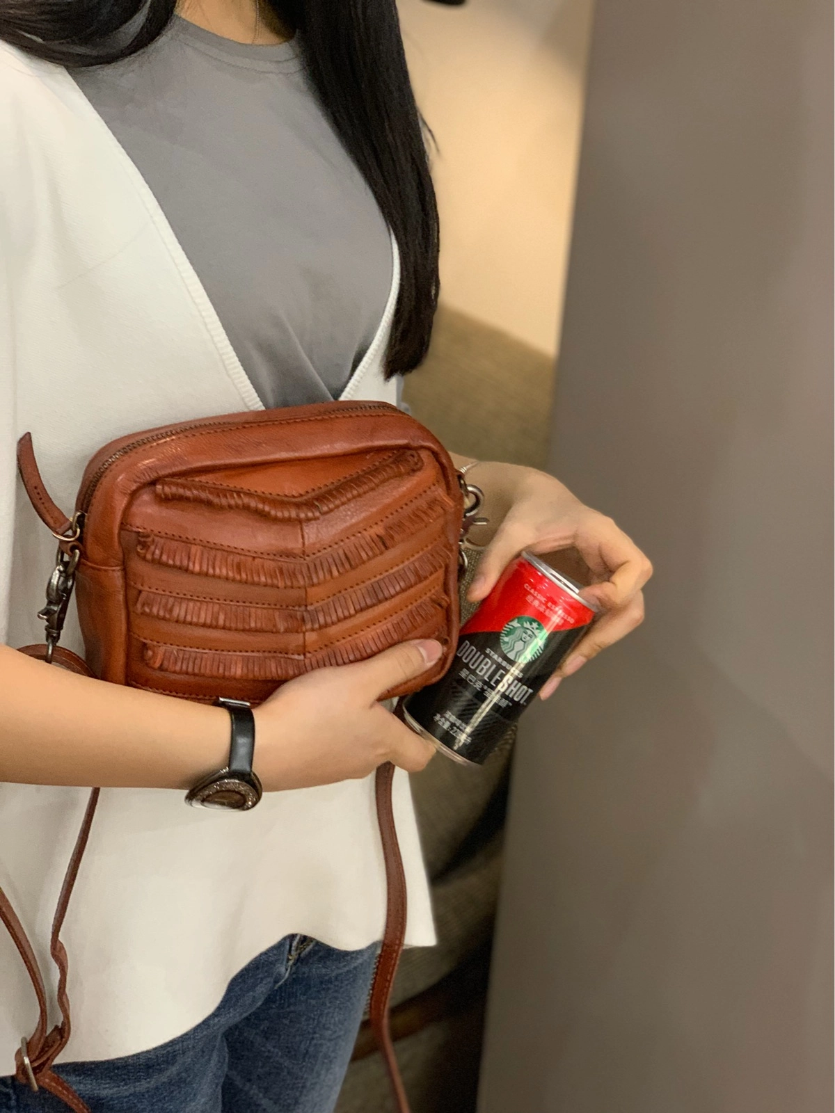 Dark Green Women's Small Side Bag Satchel Brown Vintage Shoulder Bag Square Crossbody Bag for Ladies