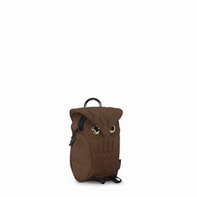 Darling'S Baby Owl Multi-Purpose Pouch Waist Bag   Lanyard & Metal Buckle Chocolate