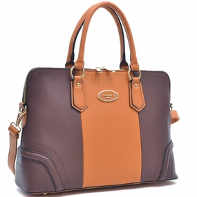 Dasein Colorblock Slim Briefcase With Removable Shoulder Strap