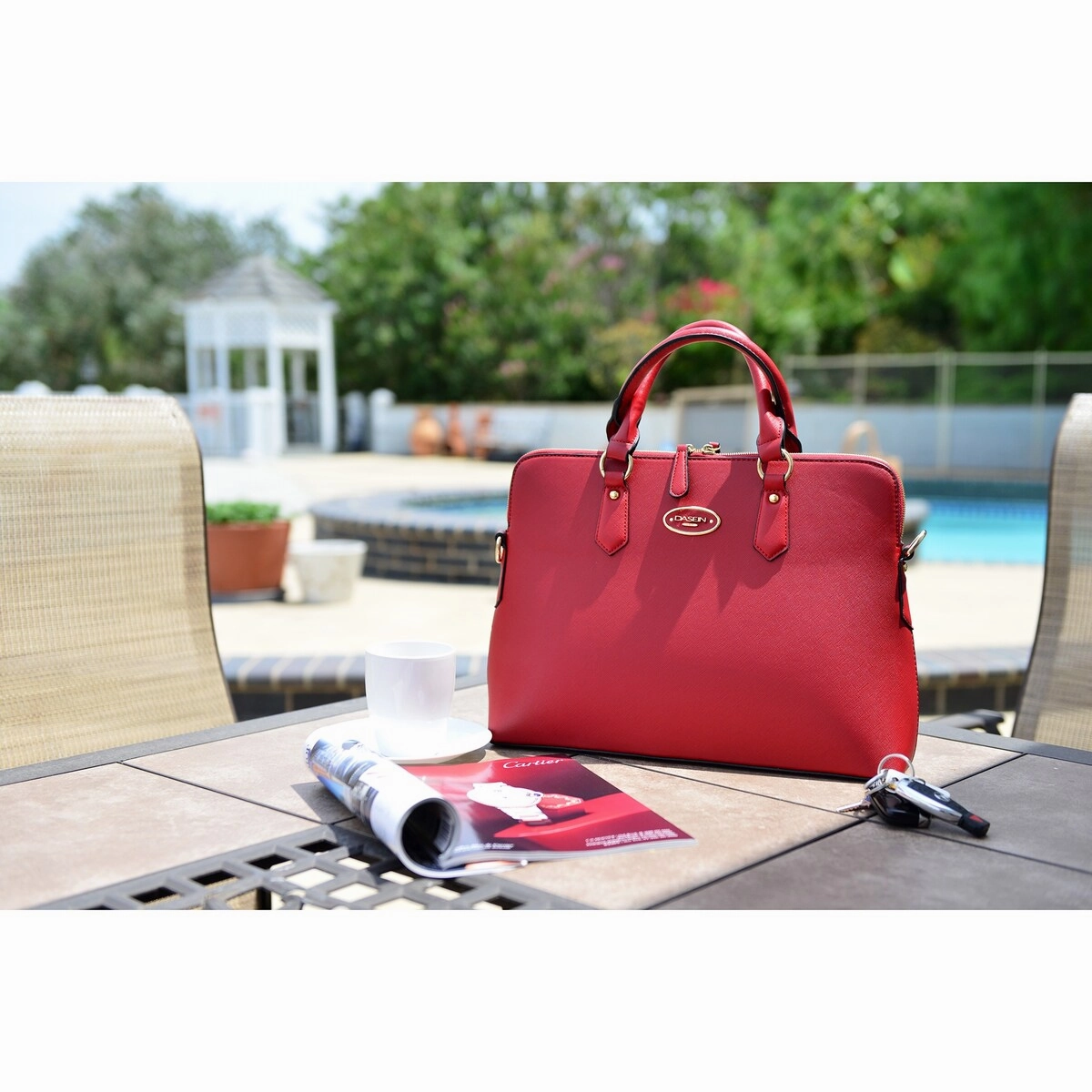 Dasein Slim Briefcase With Removable Shoulder Strap