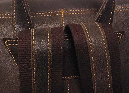 David King & Co. Distressed Leather Laptop Messenger Backpack, Cafe, One Size