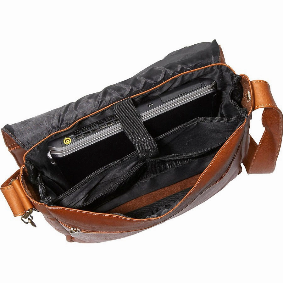 David King Leather Laptop Messenger