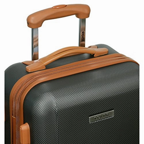 Dejuno Legion New Generation 3-pc Hardside Spinner TSA Combination Lock Luggage Set, Charcoal