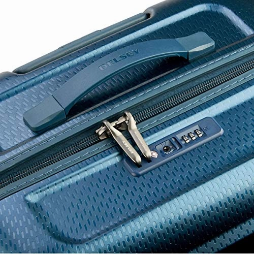 Delsey Luggage Turenne 30" Checked Luggage, Lightweight Hard Case Spinner Suitcase (Blue)
