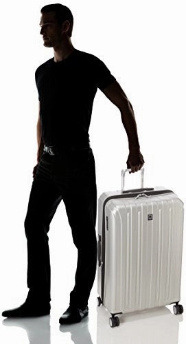 DELSEY Paris Luggage Helium Titanium 29" Exp. Spinner Trolley Hard Case Suitcase, Silver, One Size