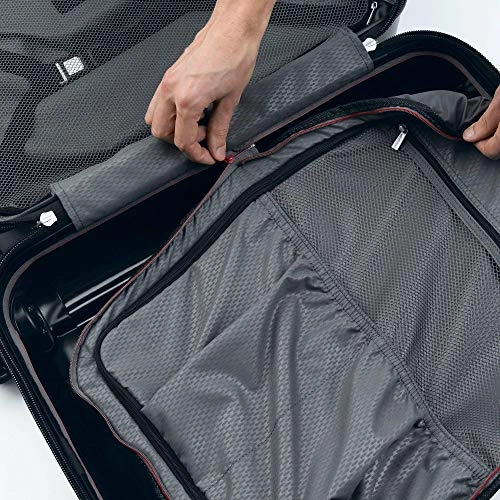 Delsey Pluggage 23" Hardside Spinner Upright Checked Luggage (Black)