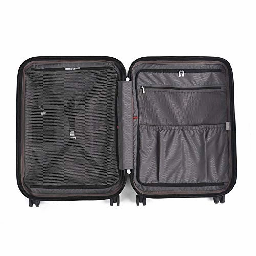 Delsey Pluggage 23" Hardside Spinner Upright Checked Luggage (Black)
