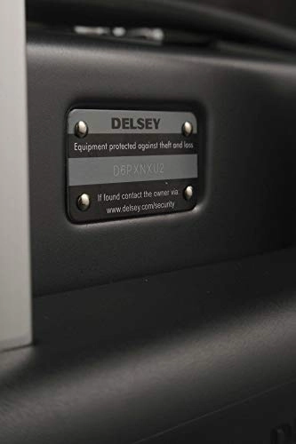 Delsey Pluggage 23" Hardside Spinner Upright Checked Luggage (Black)