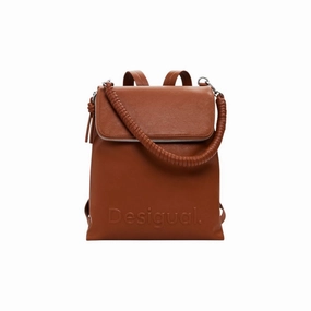 Desigual Brown Polyethylene Backpack