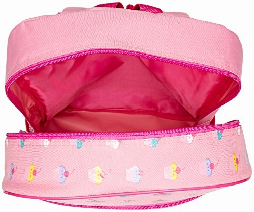 Despicable Me Girls' Universal Cupcake Front Zipper Pocket 16 Inch Backpack, Pink