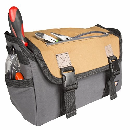 Dickies Work Gear 57034 Grey/Tan 16-Inch Messenger Bag