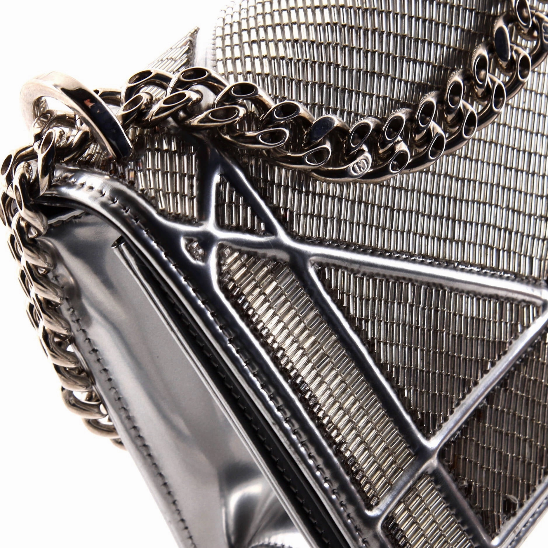 Diorama Flap Bag Beaded Leather Small