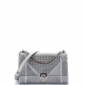 Diorama Flap Bag Cannage Embossed Calfskin Medium